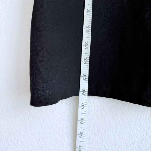 Eileen Fisher Stretch Crepe Square Neck Knee Length Jumper Dress in Black Size M - Picture 11 of 12